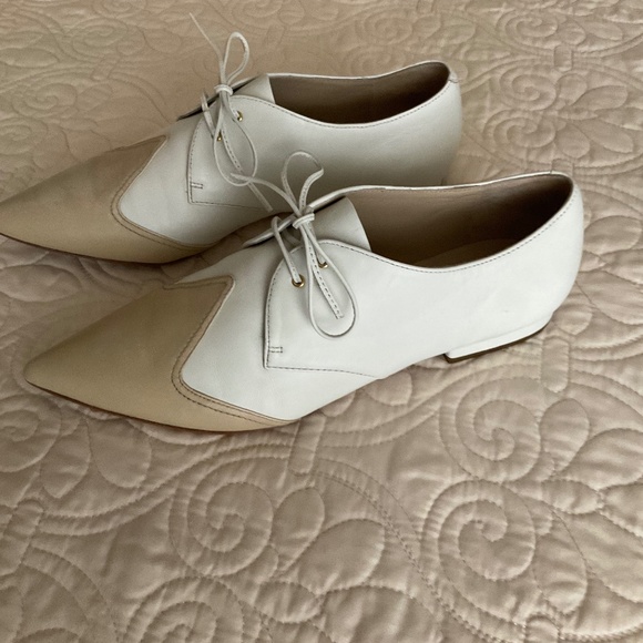 Jill Sander Navy Leather Oxfords - Picture 1 of 6